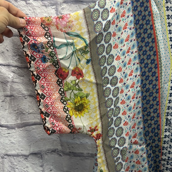 Johnny Was Women’s Boho Peonies Floral Patterned Shirt Medium - Picture 3 of 5